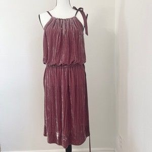 NWT BCBG MaxAzria Rosetta Velvet Sleeve Less Tie Dress. Size XS
